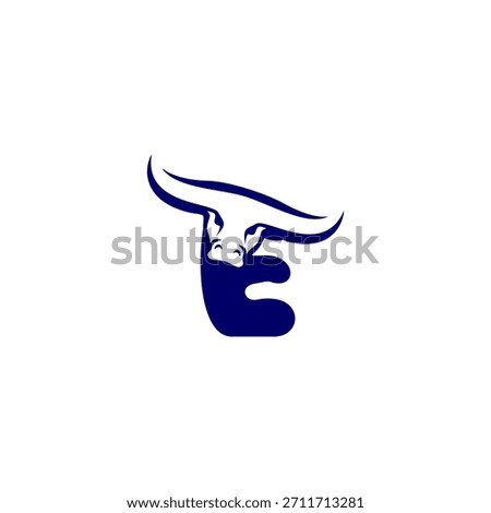 A bold bull head integrated into a stylized alphabet design. Perfect for fitness brands, steak restaurants, sports teams, and tough visual identities.