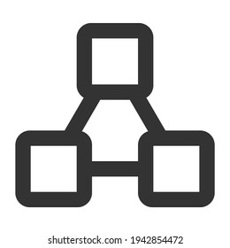 bold bundle icon on white background
