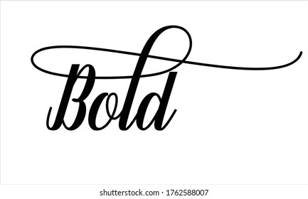 Texto tipográfico cursivo negrita sobre fondo blanco