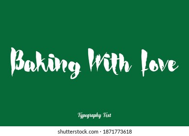 Bold Calligraphy Typeface On Green Background