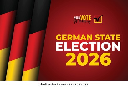 Bold campaign background for Germany state election 2026 ideal for posters and social media visuals