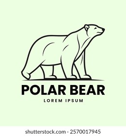 A bold and captivating free vector illustration of a polar bear mascot logo, featuring clean lines, strong details, and a modern design.