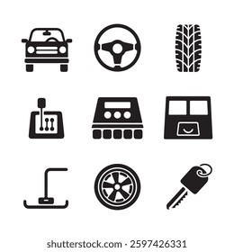 A bold car body part silhouette, capturing the essence of modern vehicle craftsmanship.