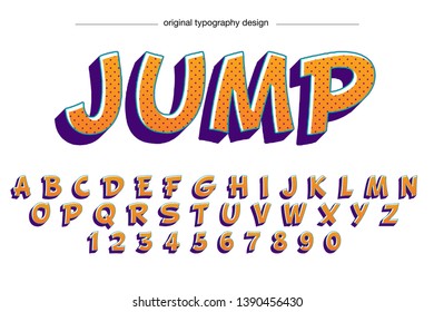 Bold cartoon comics high quality typography font design