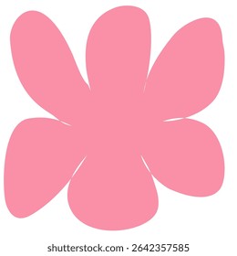 Bold cartoon shape in playful flat style on white background. Ideal for kids’ crafts, fun graphic projects, and modern decorative elements.