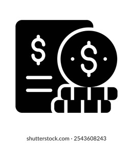 Bold cash money icon symbolizing wealth and income