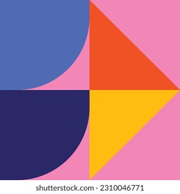 Fett fröhliches geometrisches Mosaikelement