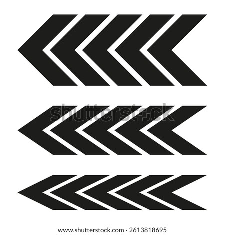 Bold chevron arrows. Vector style icon. Sharp black design. White background contrast.