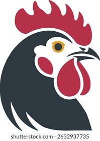 Bold Chicken Design with Red Comb