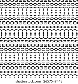 Patrón de rayas abstractas circulares y de Vertical en blanco y negro. Formas orgánicas de repetición ideales para el uso moderno del Diseño gráfico o de la materia textil.