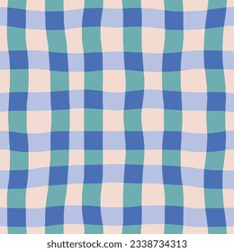 Bold classic plaid texture. Abstract checkered lines pattern. Vector seamless lined background