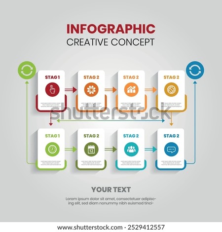 Bold and clean infographic design with vibrant colours, clear icons, and minimal text. Sections are organized with sharp lines, simple charts, and easy-to-read fonts, ensuring quick information 