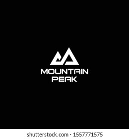 Bold and clean logo design of mountain with white background - EPS10 - Vector.