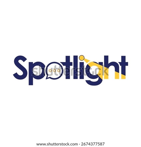 Bold and clean logo design for Spotlight, combining text and iconography