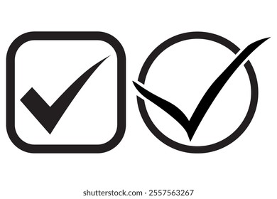 A bold and clean silhouette checkmark icon that conveys confirmation, success, or correctness with simplicity.