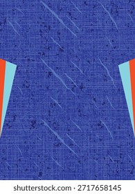 Ein kräftiges kobaltblaues Design mit feiner Gitterstruktur und elektrischen Kratzmustern. Perfekt für hochenergetische Sporttrikots, Streetwear und Sublimationsdruck.