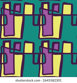 Combinação de cores ousadas de caixas abstratas presentes em um layout geométrico lúdico, perfeito para celebrações e embalagem