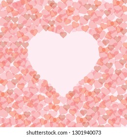 Bold Colored Heart Background - Illustration valentine's day card elegant festive vector with space for text. Symbols of tenderness and love.