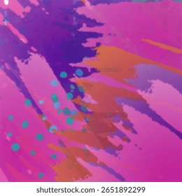 Fundo abstrato colorido e arrojado com traçado dinâmico do pincel e textura do splatter