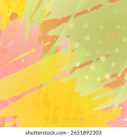 Fundo abstrato colorido e arrojado com traçado dinâmico do pincel e textura do splatter