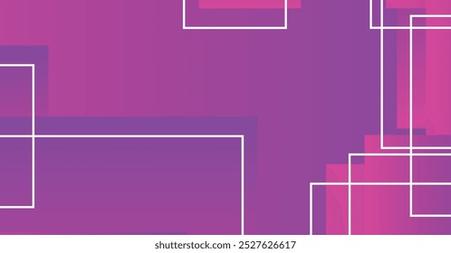 A bold and colorful abstract design featuring layered pink and purple rectangles, intersected by white lines. Ideal for modern backgrounds and design elements