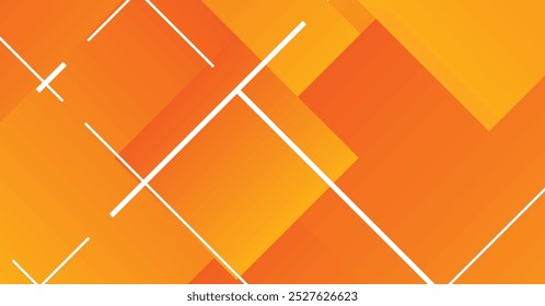 Un diseño abstracto audaz y colorido con rectángulos en capas de color amarillo y naranja, intersectados por líneas blancas. Ideal para fondos y Elementos de diseño modernos
