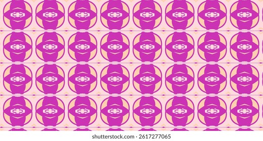A bold, colorful abstract tile design featuring a mix of deep purple and soft pink hues, contrasted with subtle golden accents.