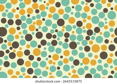 Bold colorful circles seamless pattern with layered circle elements and colorful artistic composition ideal for pattern use