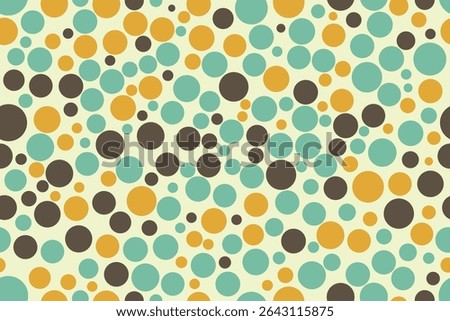 Bold colorful circles seamless pattern with layered circle elements and colorful artistic composition ideal for pattern use