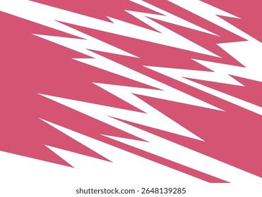 Design arrojado e colorido com elementos pontiagudos e um divertido motivo de linha em ziguezague