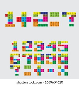 bold colorful font typeface numbers game block brick toys