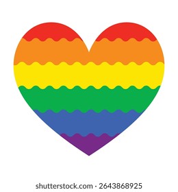 Bold and colorful heart illustration supporting love and freedom. Great for June campaigns and equality messaging.
