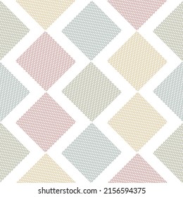 Bold Colorful Small Scale Optical Geo Small Squares Vector Seamless Pattern.  Abstract geometric triangle seamless pattern.