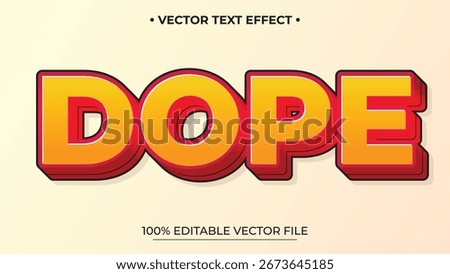 Bold Colorful and Stylish DOPE Text Effect with Shadow and Outline