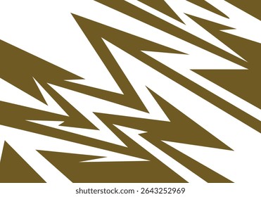 Bold, colourful design with spiky elements and a playful zigzag line motif