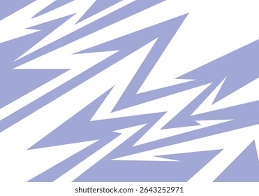 Bold, colourful design with spiky elements and a playful zigzag line motif
