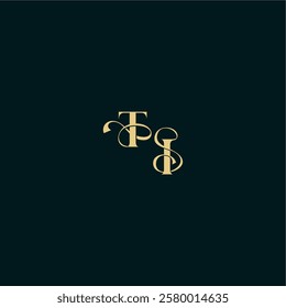 bold concept design elegant and curvy style monogram TI wedding logo initial letter