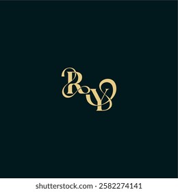 bold concept design elegant and curvy style monogram RY wedding logo initial letter