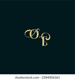 bold concept design elegant and curvy style monogram OT wedding logo initial letter