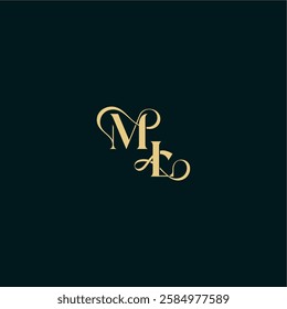 bold concept design elegant and curvy style monogram ML wedding logo initial letter