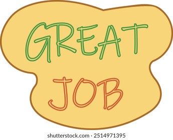 Bold Congratulation Sticker Text Cute