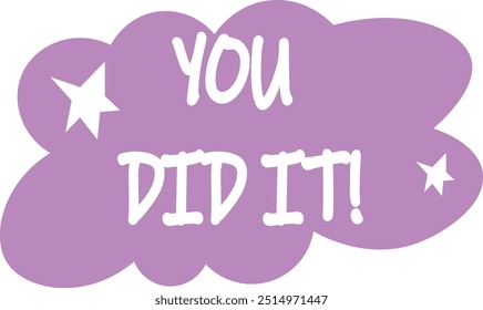 Bold Congratulation Sticker Text Cute