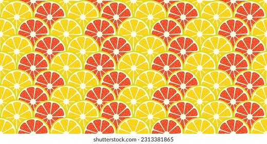 A bold and contemporary citrus vector design that combines the zesty charm of lemons with a playful pop art style, creating a uniquely vibrant and energetic pattern.