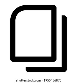 bold copy file icon on white background