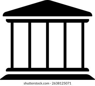 A Bold Courthouse Front Icon