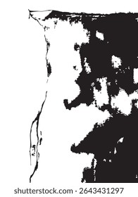Textura de parede rachada em negrito com fraturas em preto e branco de alto contraste