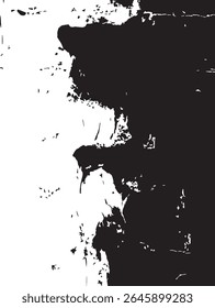 Textura de parede rachada em negrito com fraturas em preto e branco de alto contraste
