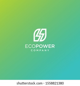 Bold, creative and modern logo design of electric power and eco energy with clear background - EPS10 - Vector.