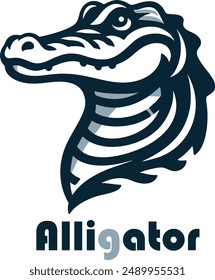 Bold crocodile emblem representing power and determination.