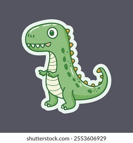 Bold crocodile sticker with playful design.






